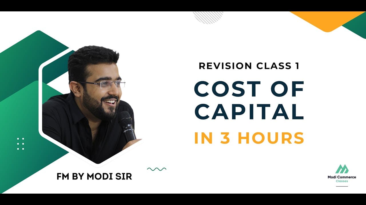 Cost of Capital Revision Video