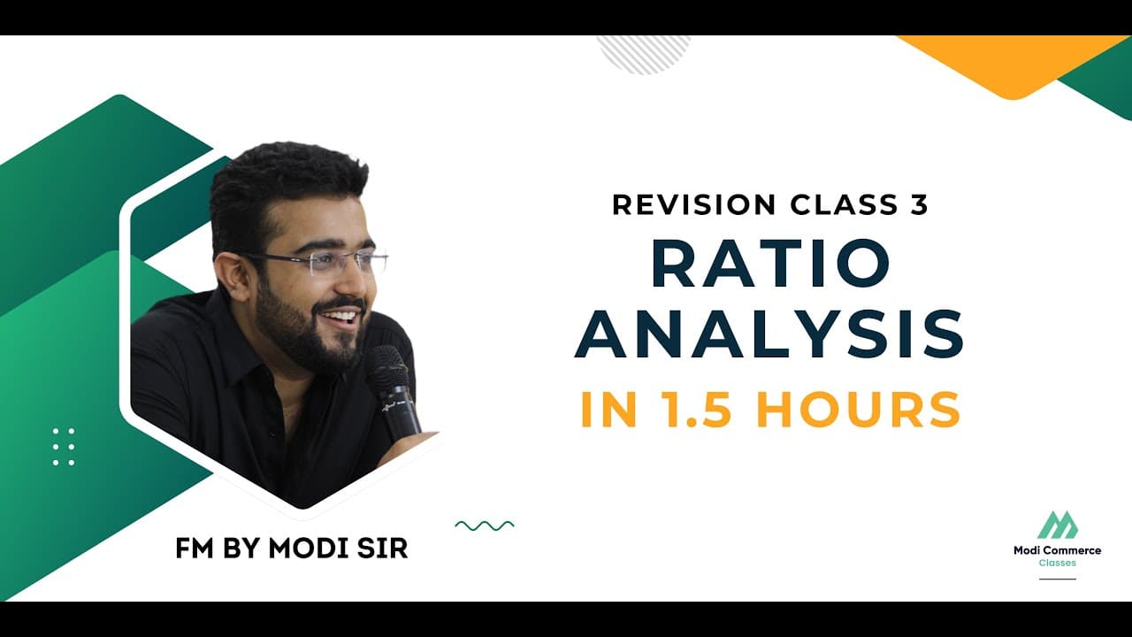 Ratio Analysis Revision Video